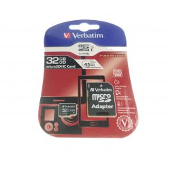 Tarjeta MicroSD de 32GB Clase 10 para Verbatim pieza certificada Accesorios móviles