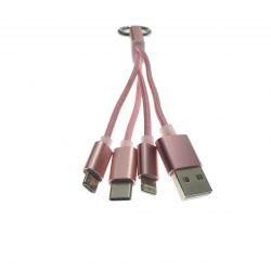 Cable 3 en un USB Type C et iphone lightning pour Piece-mobile Chargeurs et assimilés