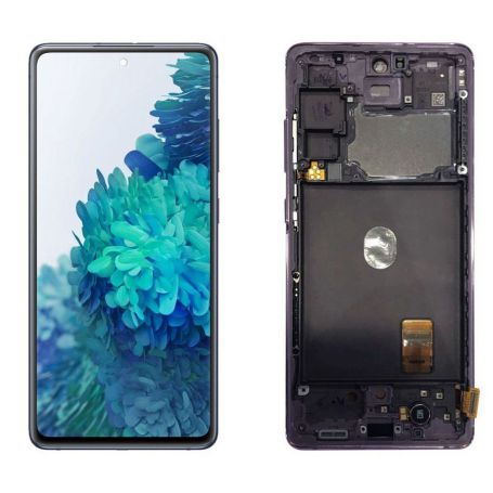 Écran LCD Original Samsung S20 FE 4G + Vitre Tactile [Service Pack] - Bleu  - Français