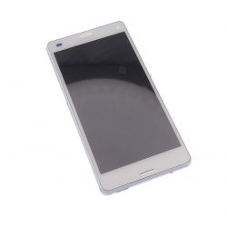 Touch screen and LCD screen assembled on white chassis for Sony Xperia Z3 mini or compact M55w D5803