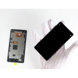 Touch screen and LCD screen assembled on black chassis without logo for Sony Xperia Z1 compact D5503