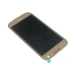 Lcd screen and glass touchscreen assemblies on chassis Samsung Galaxy S4 mini 4G I9195 white