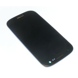 Lcd and touch screen with chassis Samsung Galaxy S3 4G GT-I9305 blue