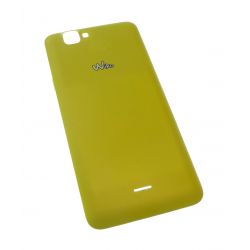 Cache arrière cache batterie jaune pour Wiko Rainbow 4G