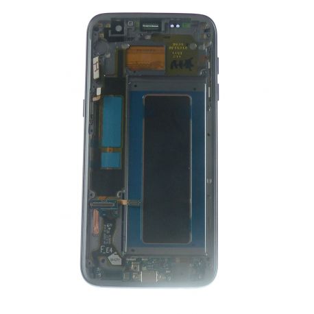 Exagerar Moderador Preocupado Pantalla de vidrio táctil y LCD montado negro Samsung Galaxy S7 borde G935F
